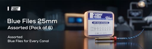 SuperEndo Blue Files 25mm Assorted (Pack of 6)