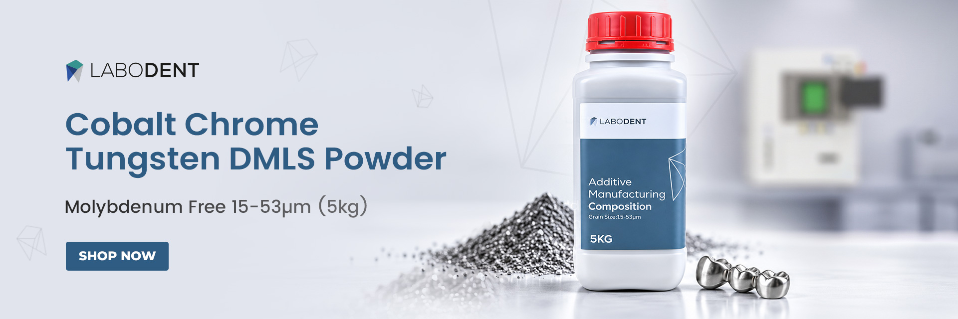 Labodent Cobalt Chrome Tungsten DMLS Powder - Molybdenum Free 15-53µm (5kg)