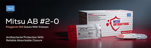 Meril Mitsu AB #2-0 Polyglactin 910 Suture With Triclosan