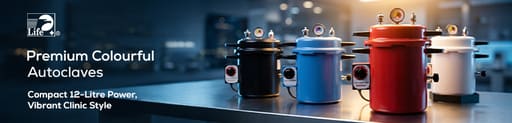 Life Steriware Premium Colourful Autoclaves - 12 Litres