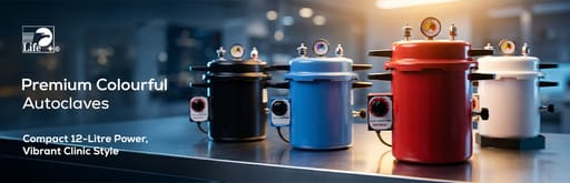 Life Steriware Premium Colourful Autoclaves - 12 Litres