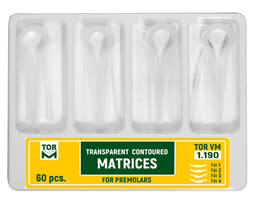 Tor Vm Transparent Contoured Matrices for Premolars (60pcs) No. 1.190
