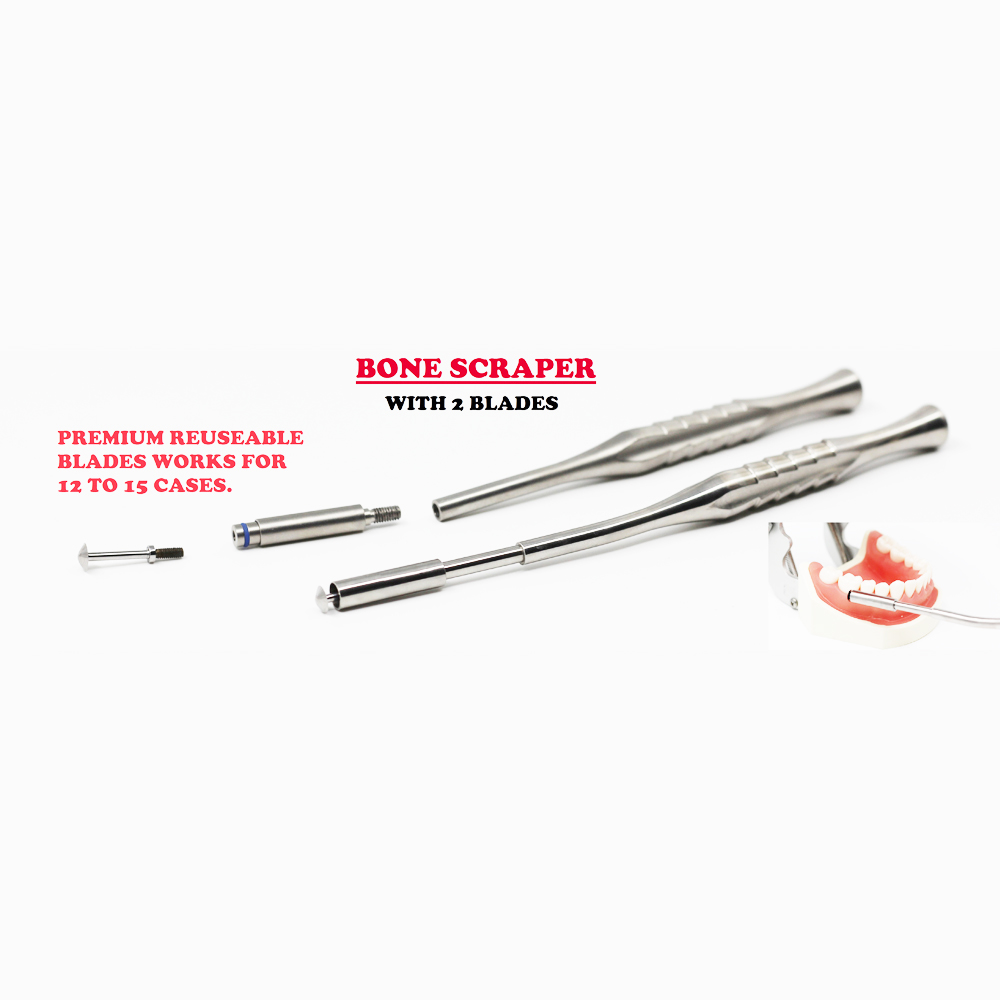 Julldent Bone Scraper With 2 Blades and Refills European Design