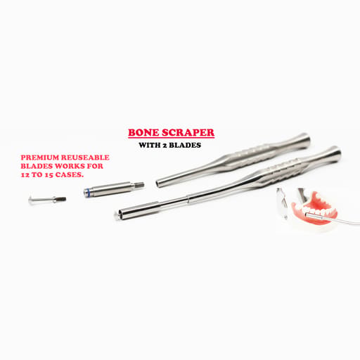 Julldent Bone Scraper With 2 Blades and Refills European Design