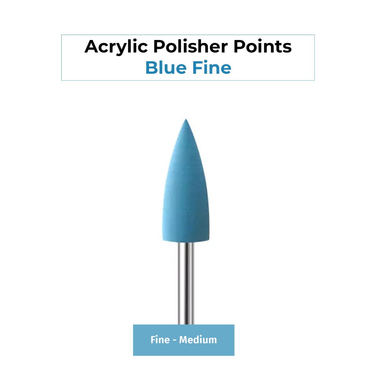 ET Dental Acrylic Polishers Point Blue Fine - Medium (Pack of 1)