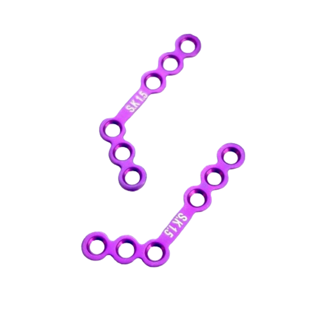 SK Surgicals Titanium Mini Bone Plates L Shape 120° With Gap - 1.5mm