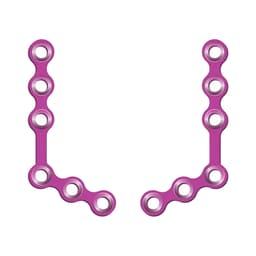 SK Surgicals Titanium Mini Bone Plates L Shape 120° With Gap - 1.5mm