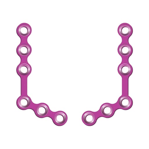 SK Surgicals Titanium Mini Bone Plates L Shape 120° With Gap - 1.5mm