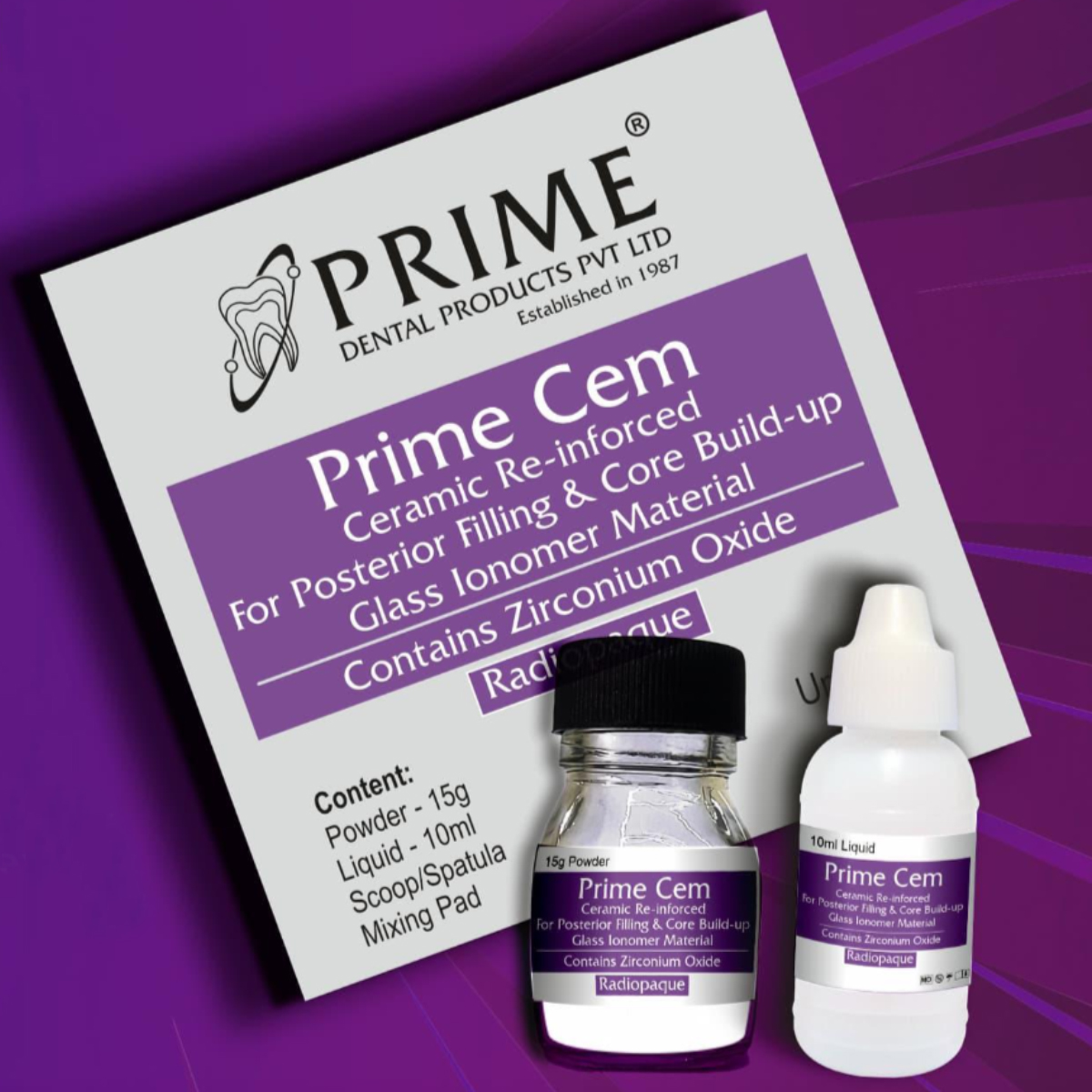 Prime Dental Prime Cem Ceramic Reinforced Glass Ionomer Cement      