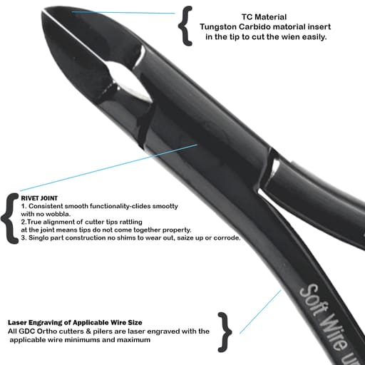 GDC Orthodontics Black Line Cutter - Pin Ligature (3200/708)