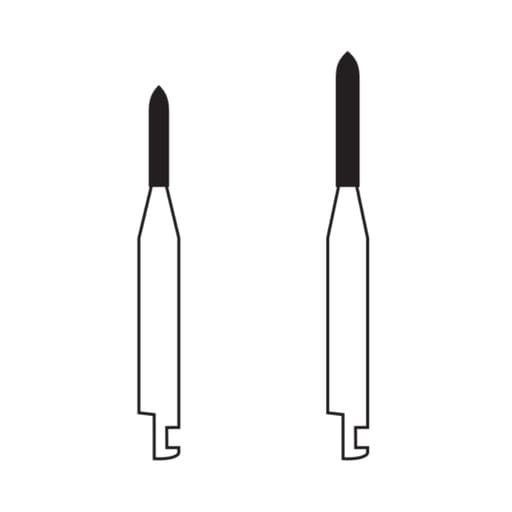 Pivo Straight Ogival End Contra-angle Diamond Burs CA - SO (Pack Of 5)