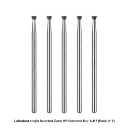 Labodent Single Inverted Cone Straight Handpiece HP Diamond burs (Pack of 5) - 4
