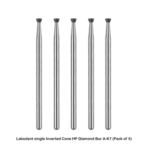 Labodent Single Inverted Cone Straight Handpiece HP Diamond burs (Pack of 5)