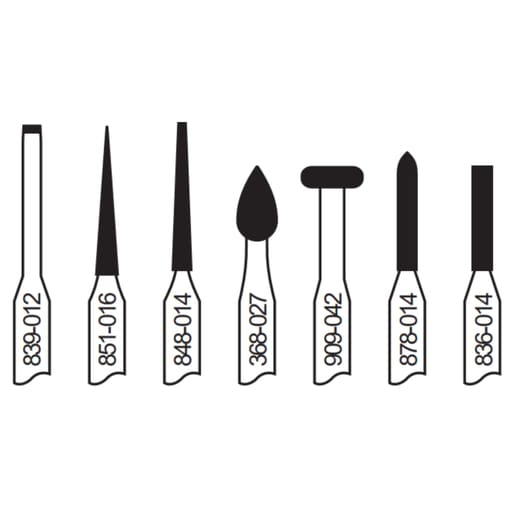 Pivo Crown Preparation Micromotor Burs Kit - Contra-Angle Handpiece (Set Of 7)