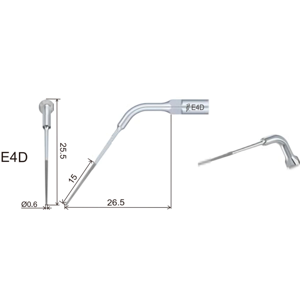 Woodpecker Scaler Tip E4D for UDS & EMS Scalers