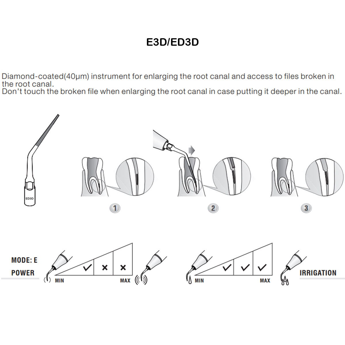 Woodpecker Scaler Tip ED3D for DTE & Satelec Scalers