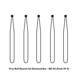 Pivo Ball Round Contra-angle Diamond Bur CA - BR-45 (Pack Of 5)