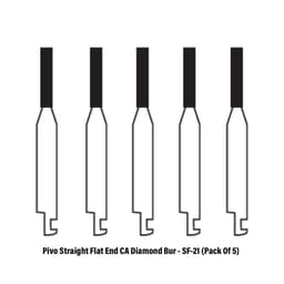 Pivo Straight Flat End Contra-angle Diamond Bur CA - SF-21 (Pack Of 5)