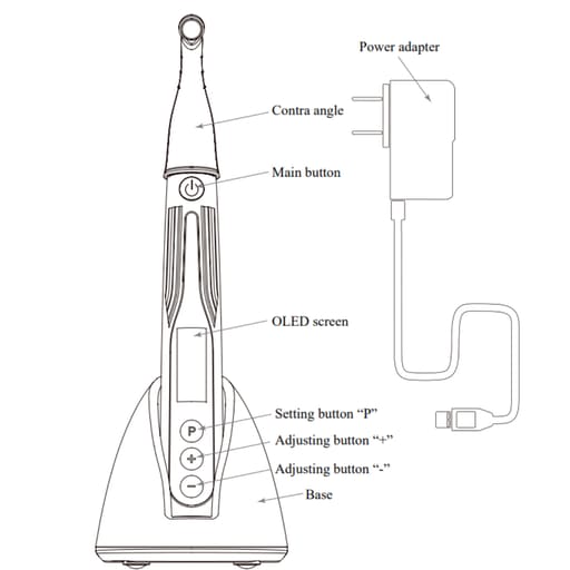Woodpecker RTA Endo Space Brushless Endomotor With In-Built Apex Locator By Waldent