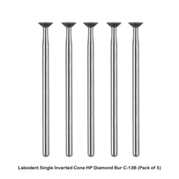 Labodent Single Inverted Cone Straight Handpiece HP Diamond burs (Pack of 5) - 5