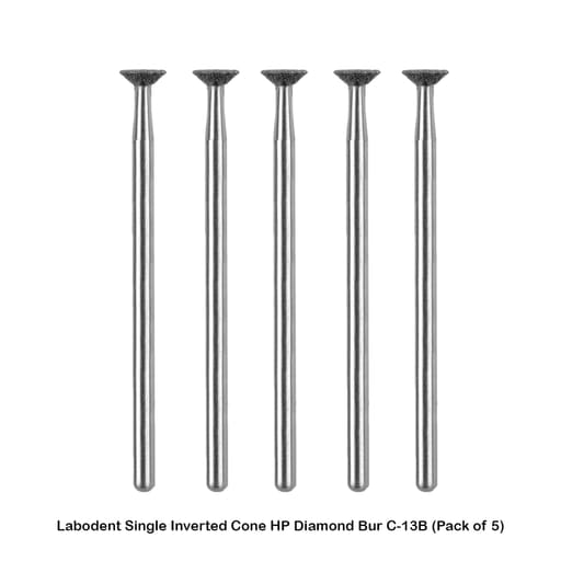 Labodent Single Inverted Cone Straight Handpiece HP Diamond burs (Pack of 5)