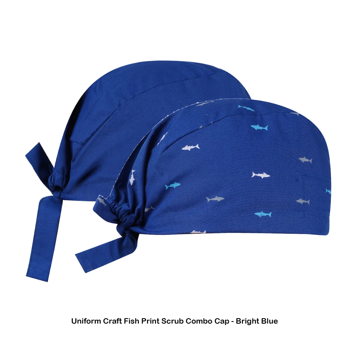 Uniform Craft Fish Print Scrub Combo Caps