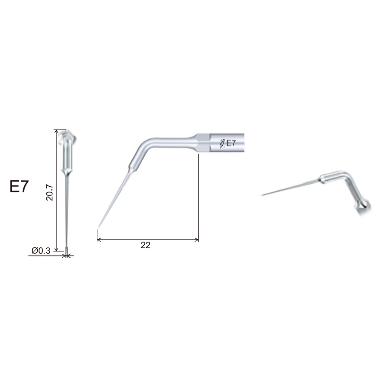 Woodpecker Scaler Tip E7 for UDS & EMS Scalers