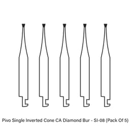 Pivo Single Inverted Cone Contra-angle Diamond Burs CA - SI (Pack Of 5) - 4