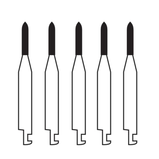 Pivo Straight Ogival End Contra-angle Diamond Bur CA - SO-20 (Pack Of 5)