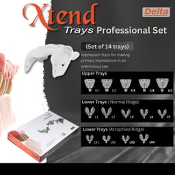 Delta Xtend Trays For Edentulous Impression Professional Set ( Set of 14) - 2