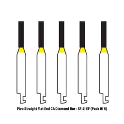 Pivo Straight Flat End Contra-angle Diamond Bur CA - SF-21 EF (Pack Of 5)