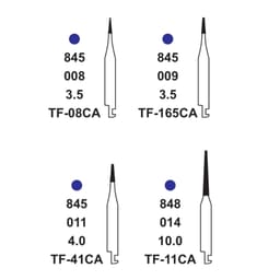 Pivo Taper Flat End Contra-angle Diamond Burs CA - TF (Pack Of 5) - 3