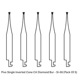 Pivo Single Inverted Cone Contra-angle Diamond Burs CA - SI (Pack Of 5) - 5