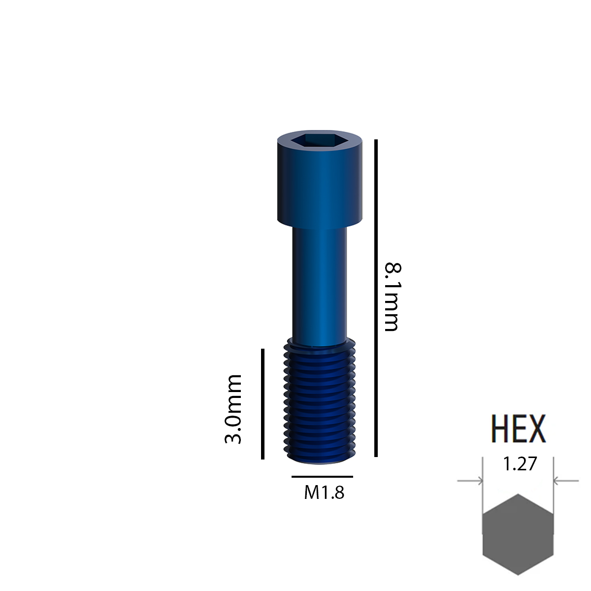 EZ Fit Noris Neo Regular Compatible Colored Titanium Abutment Screw - EZ-025A