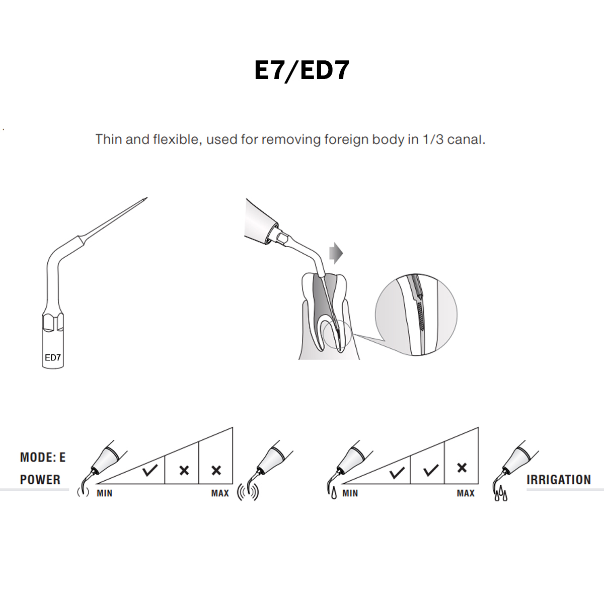 Woodpecker Scaler Tip ED7 for DTE & Satelec Scalers