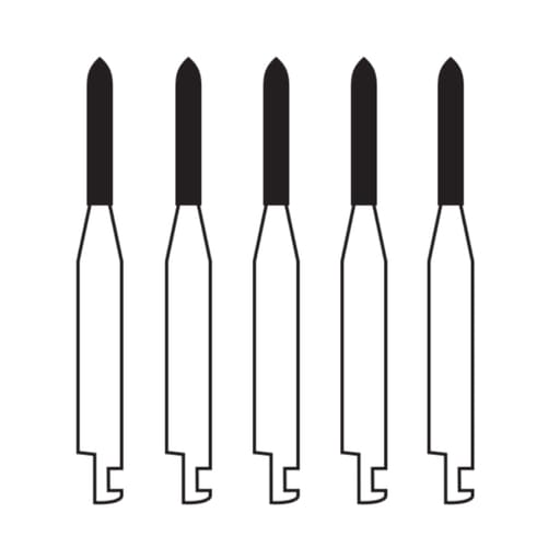 Pivo Straight Ogival End Contra-angle Diamond Bur CA - SO-21 (Pack Of 5)