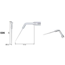 Woodpecker Scaler Tip ED6 for DTE & Satelec Scalers - 3