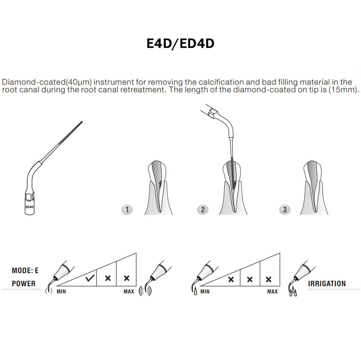Woodpecker Scaler Tip ED4D for DTE & Satelec Scalers