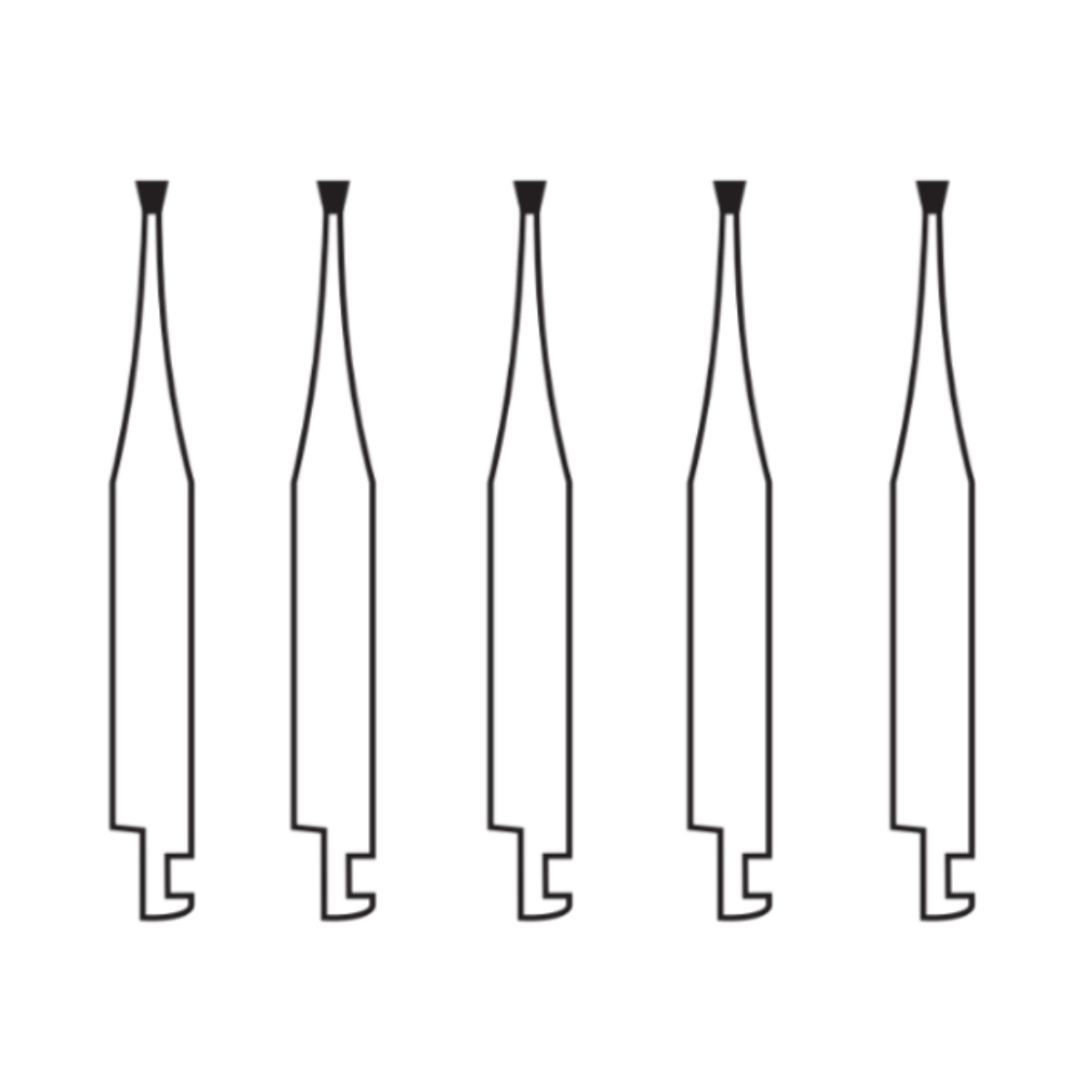 Pivo Single Inverted Cone Contra-angle Diamond Bur CA - SI-45 (Pack Of 5)