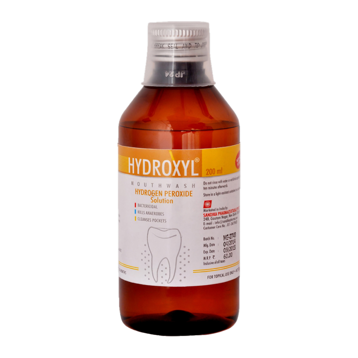 Sandika Pharma Hydroxyl Hydrogen Peroxide Mouthwash (Pack of 6)