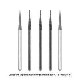 Labodent Tapered Cone Straight Handpiece Diamond Burs (Pack of 5) - 3