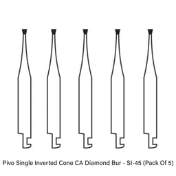 Pivo Single Inverted Cone Contra-angle Diamond Burs CA - SI (Pack Of 5) - 6