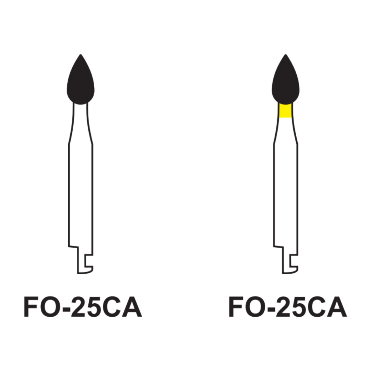 Pivo Flame Ogival End Contra-angle Diamond Burs CA - FO- (Pack Of 5)