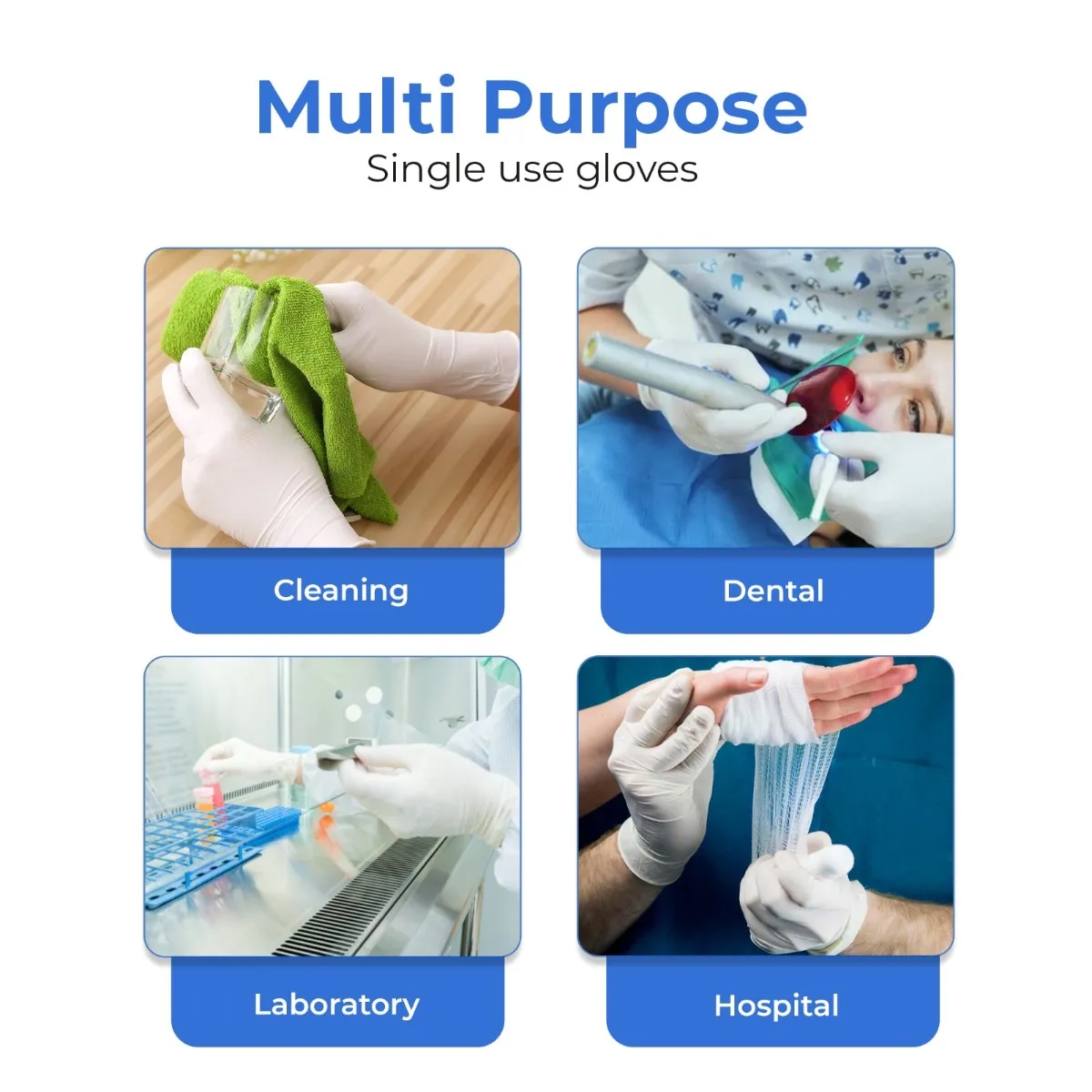 Waldent Latex Examination Gloves - Medium (Pack of 80)