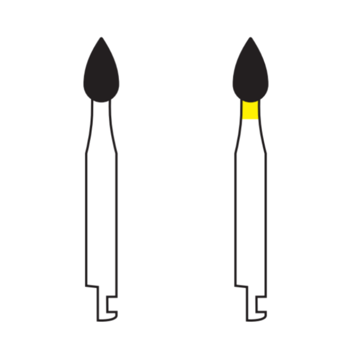 Pivo Flame Ogival End Contra-angle Diamond Burs CA - FO- (Pack Of 5)