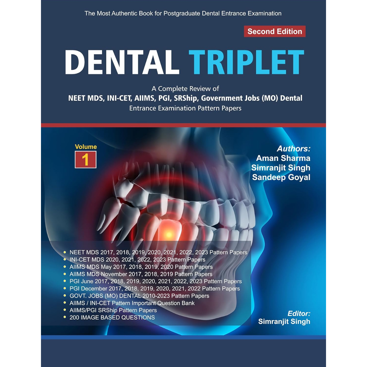 Dental Triplet A Complete Review Of Dental Entrance Examination Pattern Papers 2nd Edition (Vol. 1 & 2)