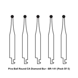 Pivo Ball Round Contra-angle Diamond Bur CA - BR-141 (Pack Of 5)