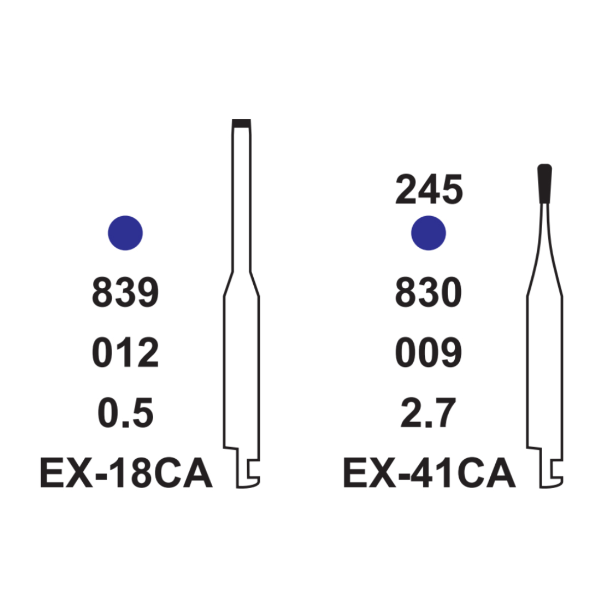 Pivo Extra Shape Contra-angle Diamond Burs CA - EX (Pack Of 5)