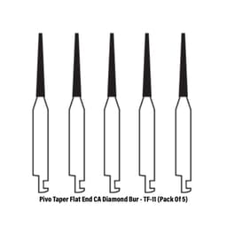 Pivo Taper Flat End Contra-angle Diamond Burs CA - TF (Pack Of 5) - 4