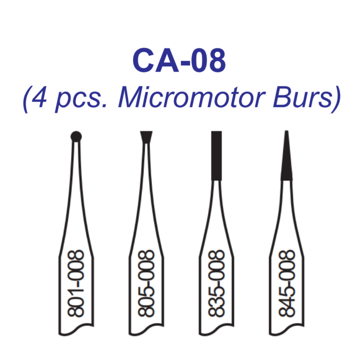 Pivo Micromotor Burs Kit - Contra-Angle Handpiece (Set Of 4)